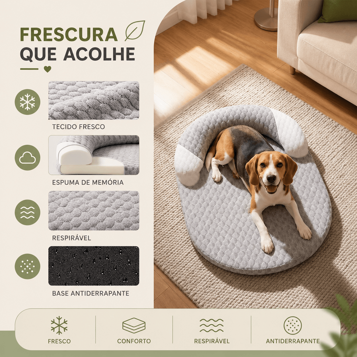Cama Refrescante Premium para Cães e Gatos