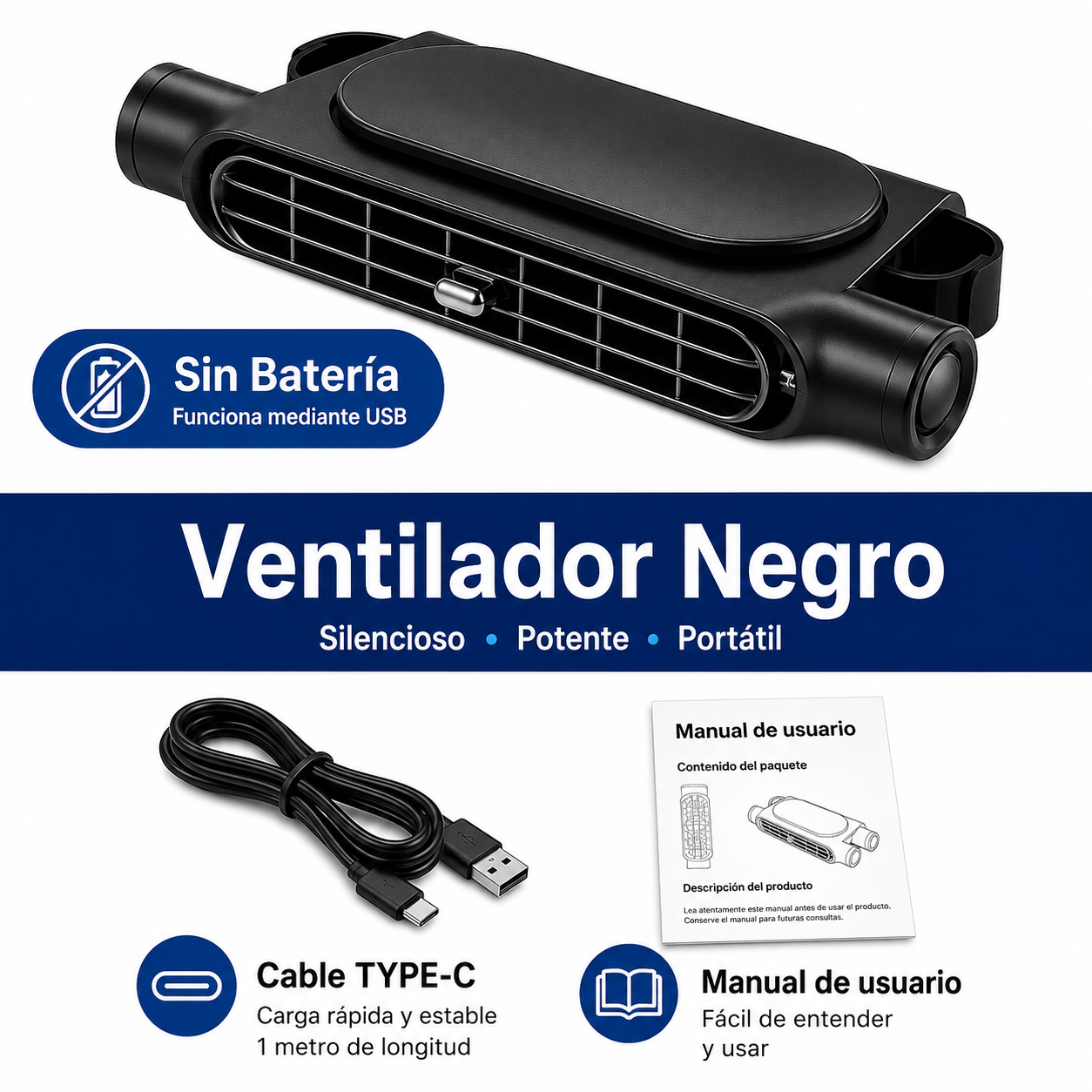 CoolRide Pro | Ventilador USB para Asiento de Coche