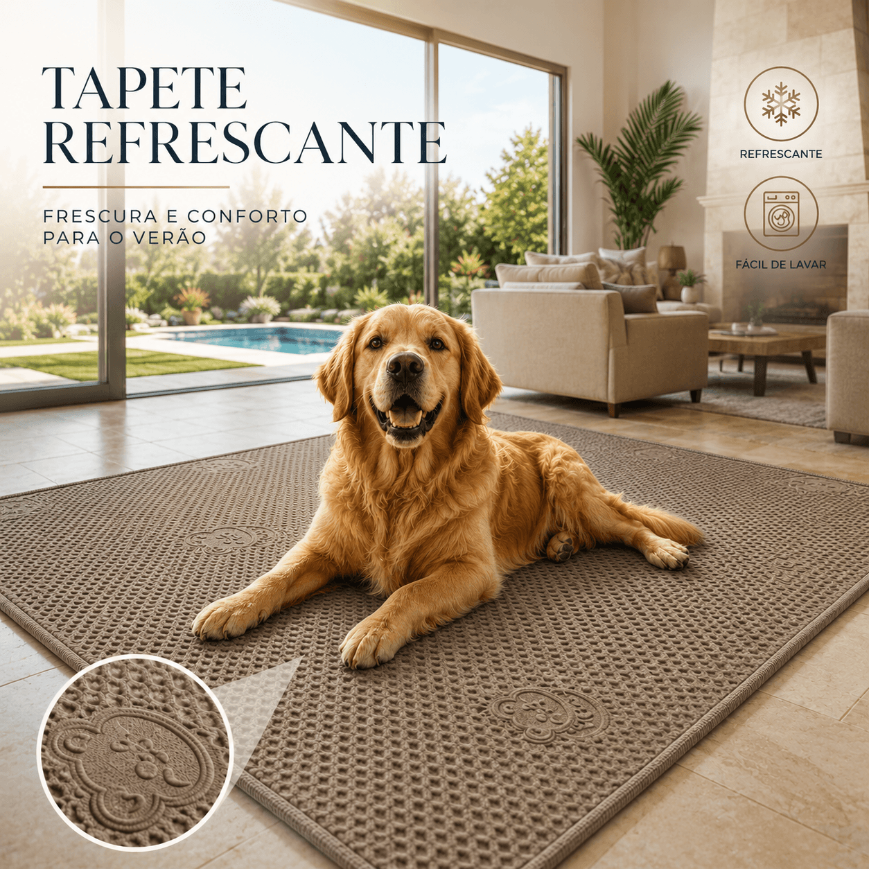 Tapete Refrescante para Animais – Cães e Gatos | Lavável e Respirável