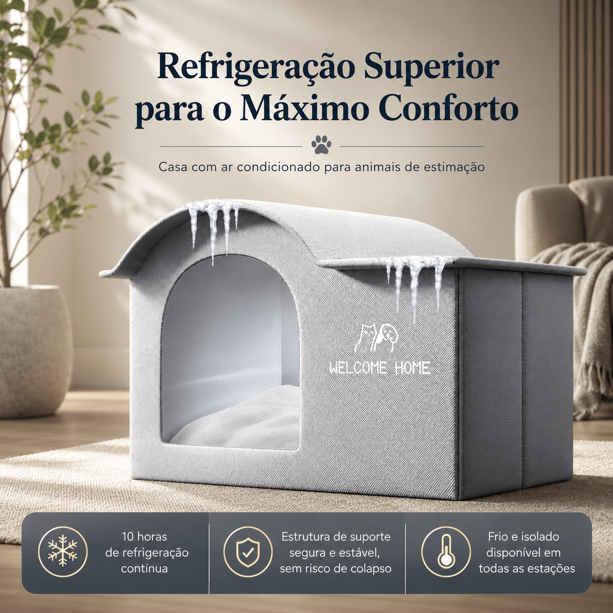 Casa Refrescante para Gatos e Cães – Cama de Arrefecimento para o Verão