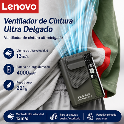 Ventilador Portátil Lenovo para Cintura – Manos Libres
