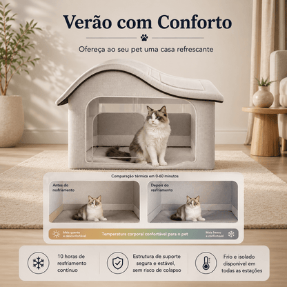 Casa Refrescante para Gatos e Cães – Cama de Arrefecimento para o Verão