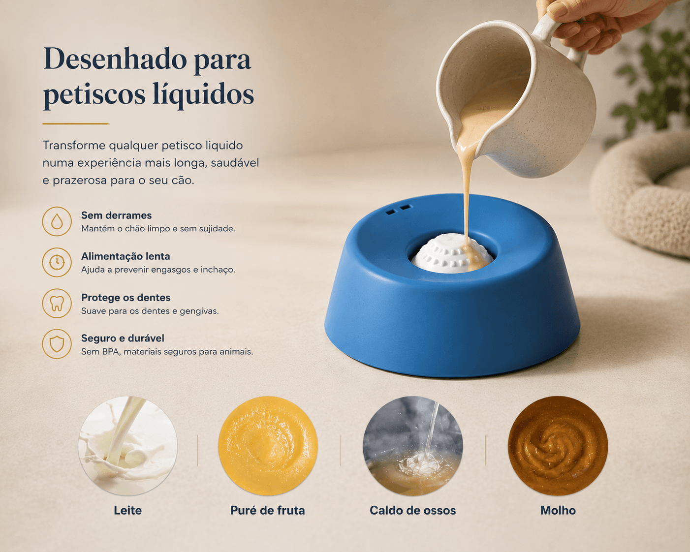 Taça Interativa 360° para Petiscos Líquidos