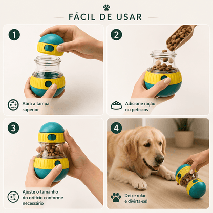 Brinquedo Interativo com Dispensador de Petiscos para Cães