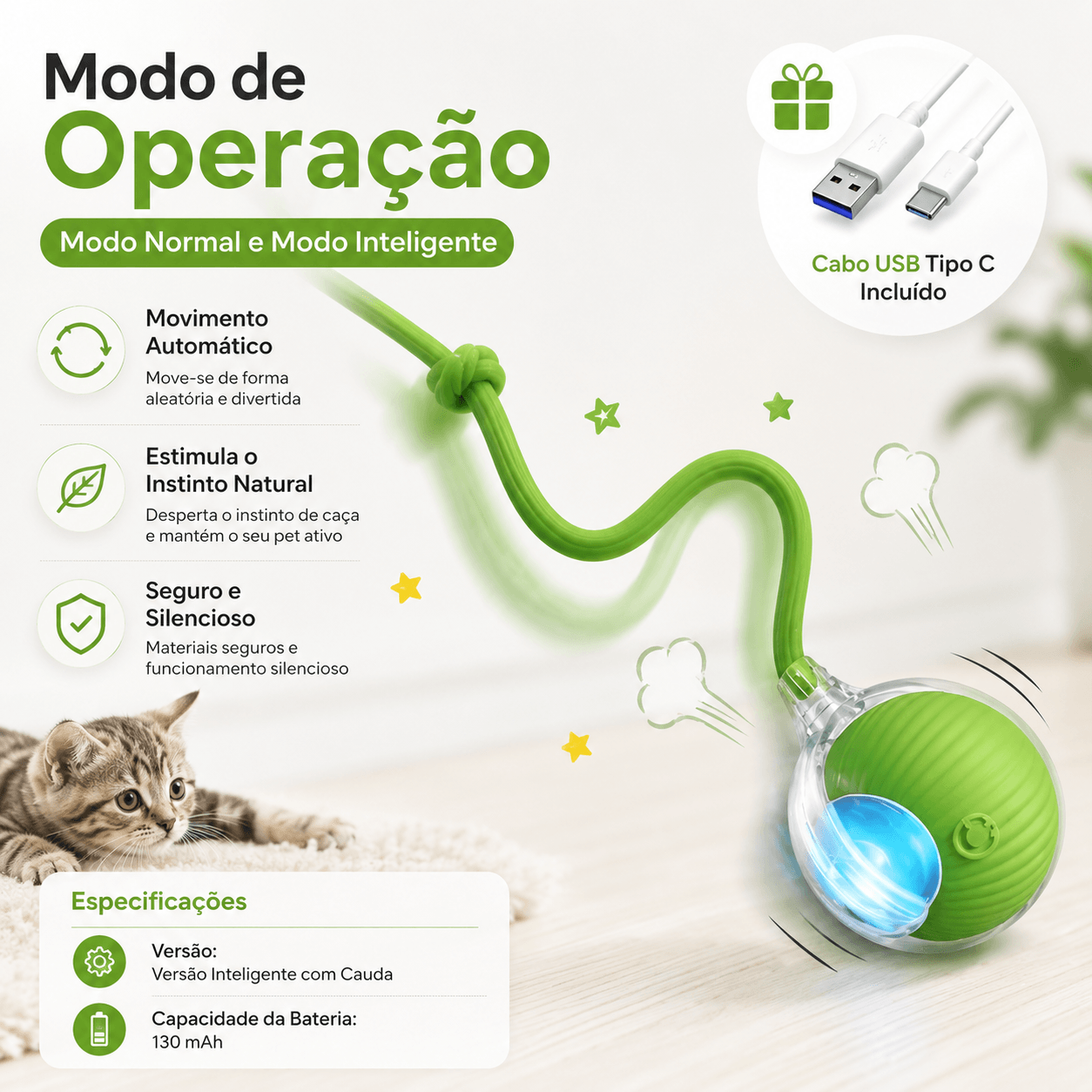 Bola Inteligente Interativa para Gatos