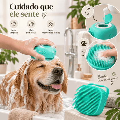 Escova 2 em 1 com Dispensador de Champô