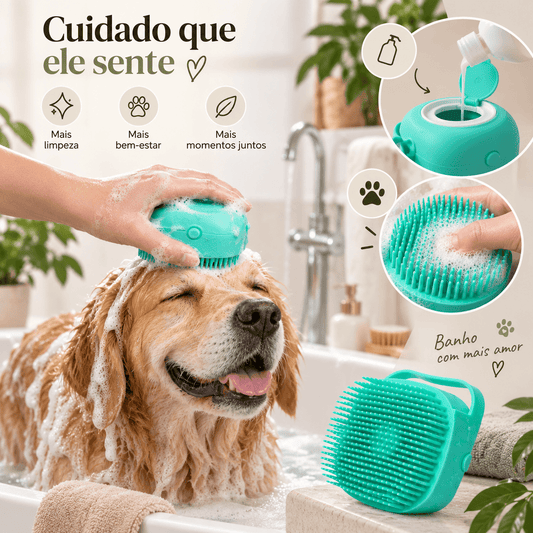 Escova 2 em 1 com Dispensador de Champô