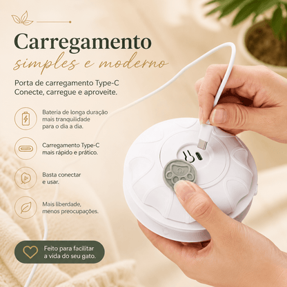 Tapete Inteligente para Gatos | Brinquedo Interativo Automático USB-C