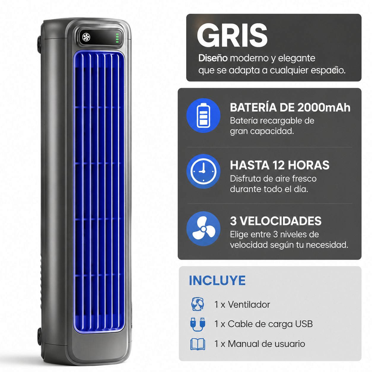 CoolTower. Ventilador Portátil Sin Aspas USB