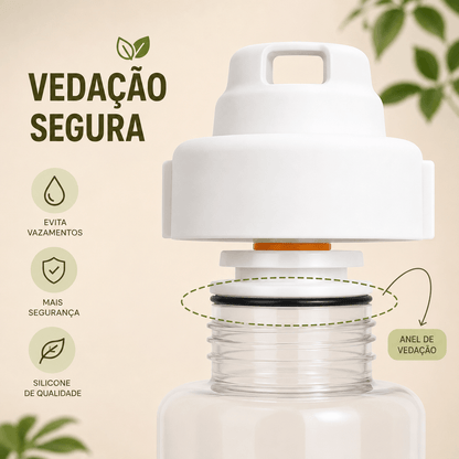 Garrafa Portátil 2 em 1 para Cães e Gatos – Água + Ração | 500ml