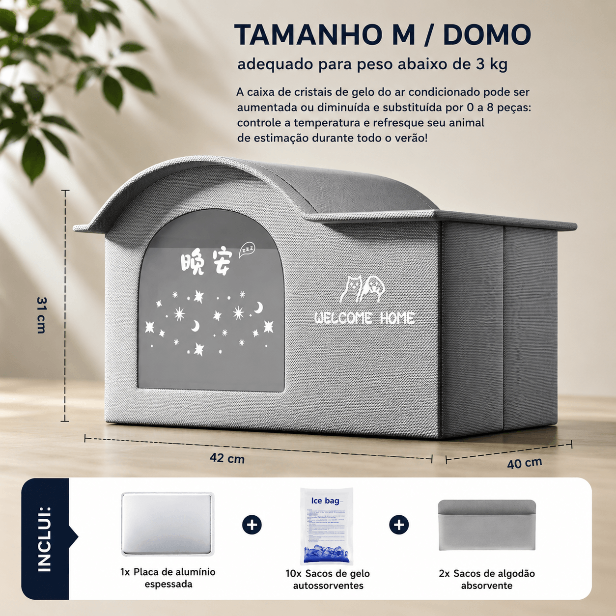 Casa Refrescante para Gatos e Cães – Cama de Arrefecimento para o Verão