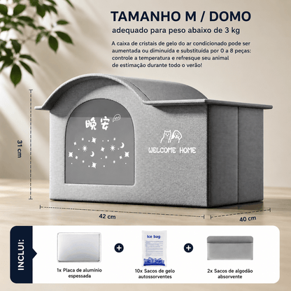 Casa Refrescante para Gatos e Cães – Cama de Arrefecimento para o Verão