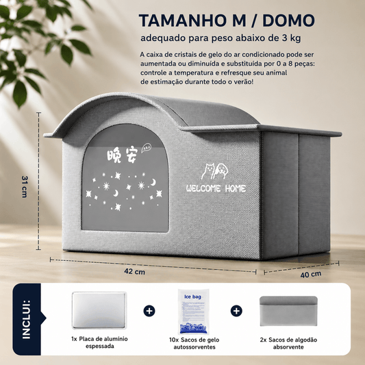 Casa Refrescante para Gatos e Cães – Cama de Arrefecimento para o Verão