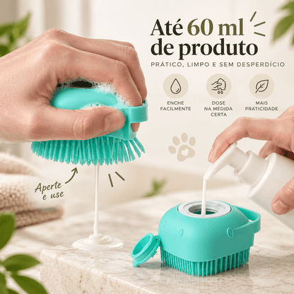 Escova 2 em 1 com Dispensador de Champô