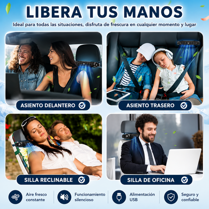CoolRide Pro | Ventilador USB para Asiento de Coche