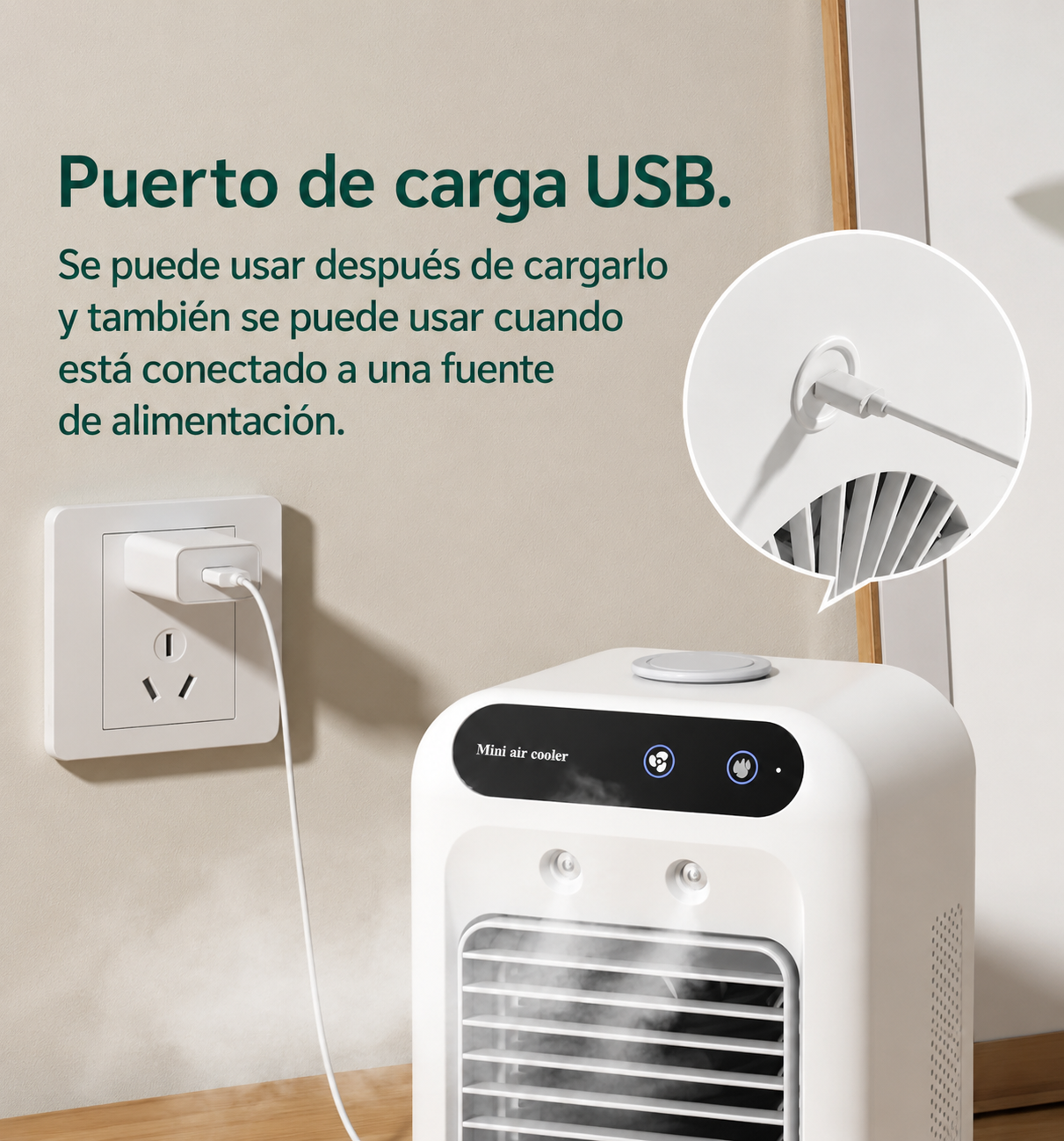 Mini Aire Acondicionado Portátil 3 en 1 ❄️