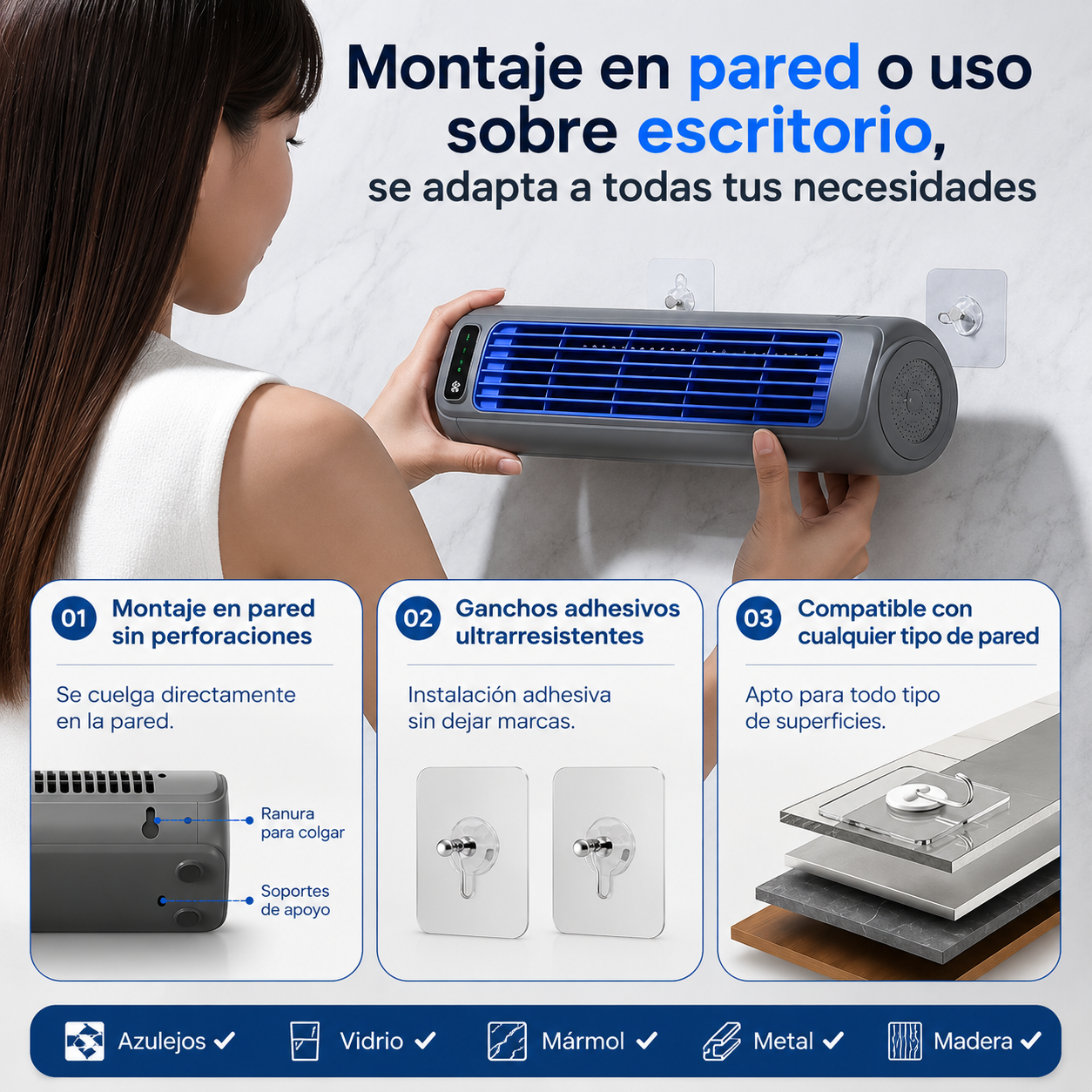 CoolTower. Ventilador Portátil Sin Aspas USB