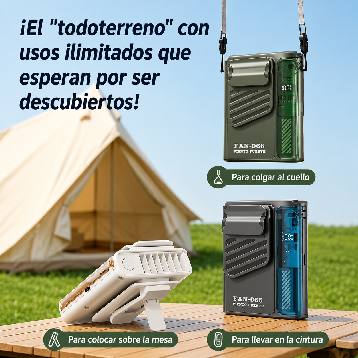Ventilador Portátil Lenovo para Cintura – Manos Libres