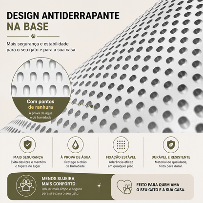 Alfombrilla sanitaria para gatos extragrande resistente impermeable 2 capas antideslizante lavable protector de suelo para mascotas y detenedor de arena para arenero