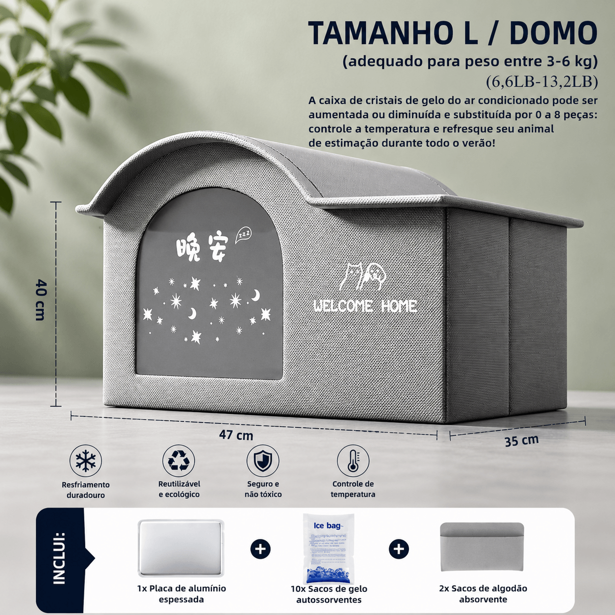 Casa Refrescante para Gatos e Cães – Cama de Arrefecimento para o Verão