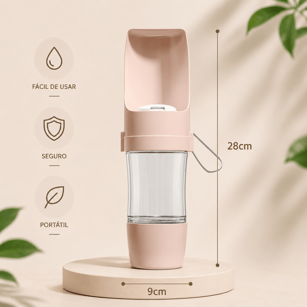 Garrafa Portátil 2 em 1 para Cães e Gatos – Água + Ração | 500ml