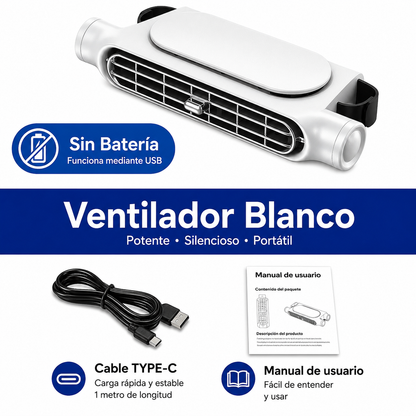 CoolRide Pro | Ventilador USB para Asiento de Coche