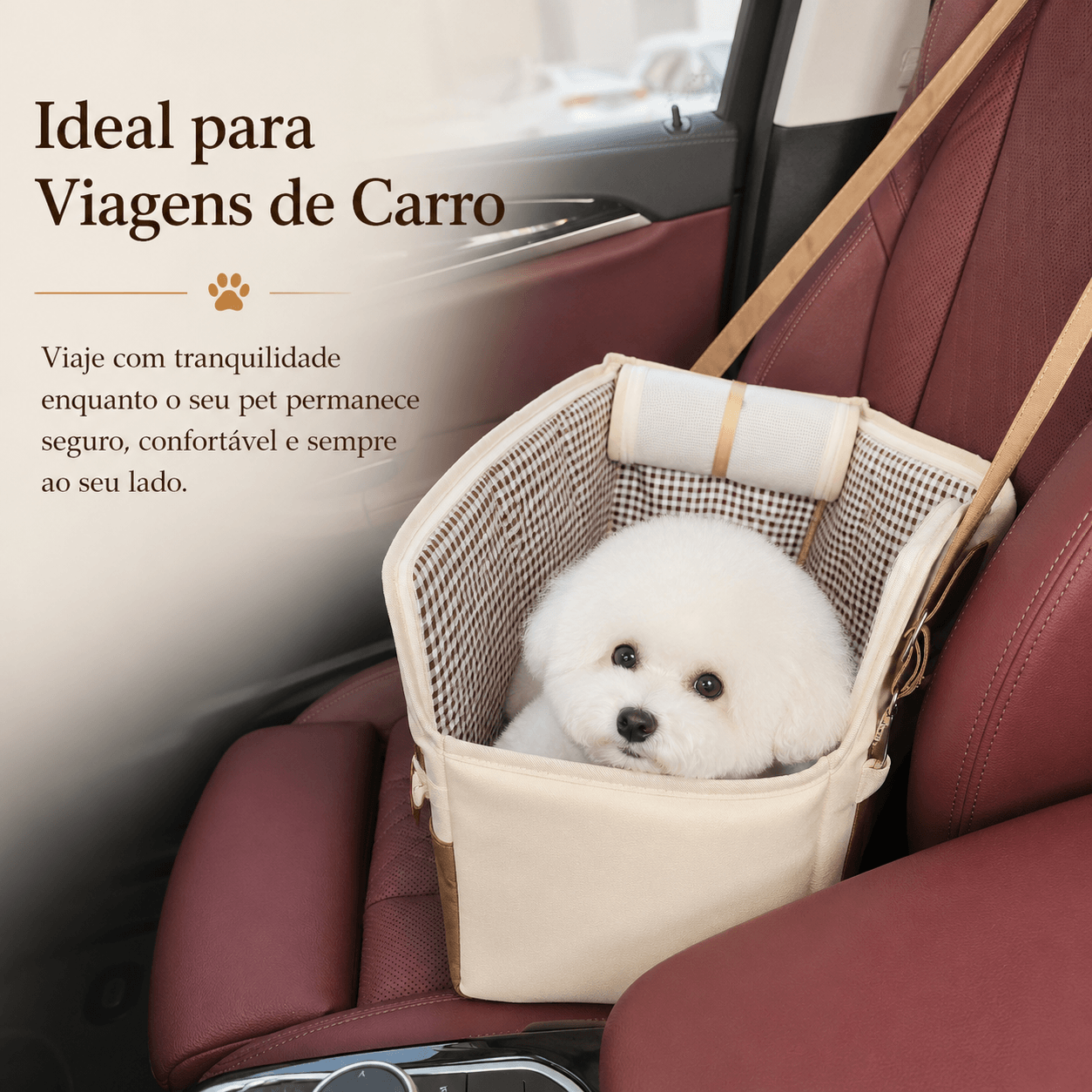 Bolso portador de hombro para perros pequeños, antideslizante, seguro, para viaje, asiento de coche para mascotas, cama acogedora para chihuahuas y gatos pequeños